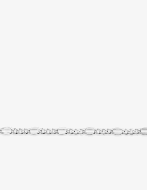 Collier chaîne alternée 1+3 argent 925‰ rhodié SO OR