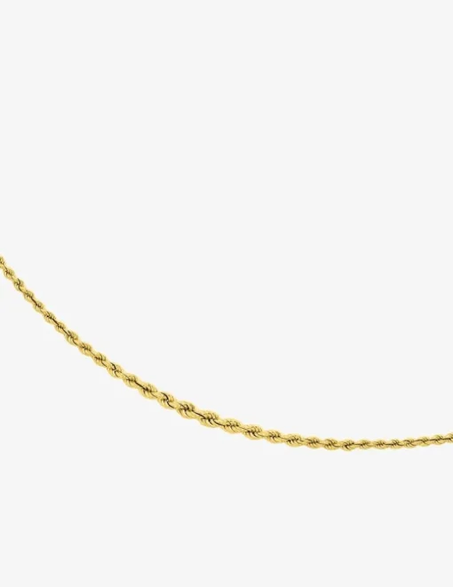 Collier chaîne corde centre 5 mm or jaune 750‰ SO OR