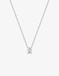 Collier chaîne forçat argent 925 ‰ rhodié avec oxyde de zirconium 4 mm SO OR
