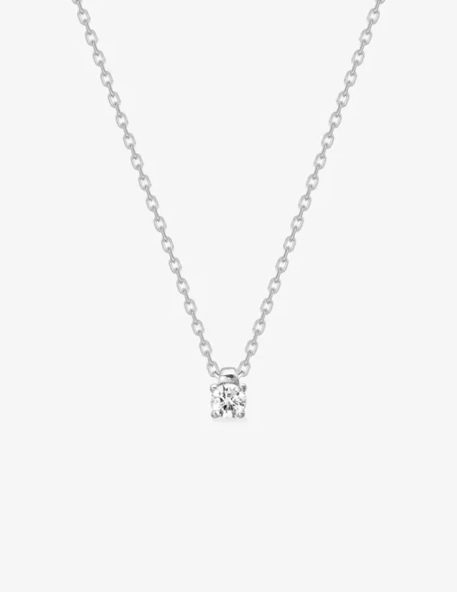 Collier chaîne forçat argent 925 ‰ rhodié avec oxyde de zirconium 4 mm SO OR