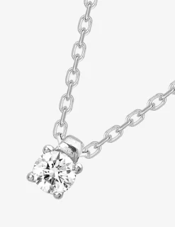 Collier chaîne forçat argent 925 ‰ rhodié avec oxyde de zirconium 4 mm SO OR