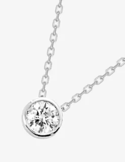 Collier chaîne forçat argent 925 ‰ rhodié avec oxyde de zirconium 5 mm SO OR