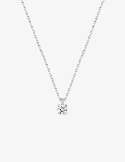 Collier chaîne forçat argent 925 ‰ rhodié avec oxyde de zirconium 4,5 mm SO OR