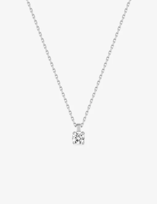 Collier chaîne forçat argent 925 ‰ rhodié avec oxyde de zirconium 4,5 mm SO OR