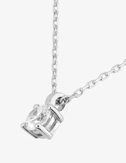 Collier chaîne forçat argent 925 ‰ rhodié avec oxyde de zirconium 4,5 mm SO OR
