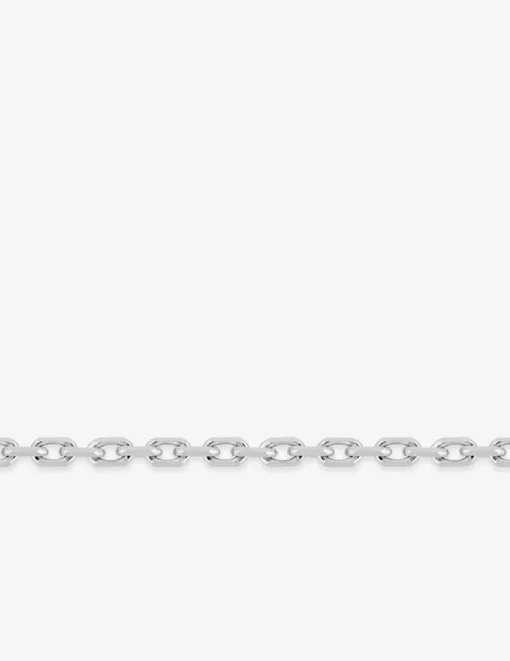Collier chaîne forçat diamanté or blanc 750‰ 1,65 mm SO OR