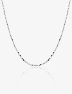 Collier chaîne forçat diamanté or blanc 750‰ 1,65 mm SO OR