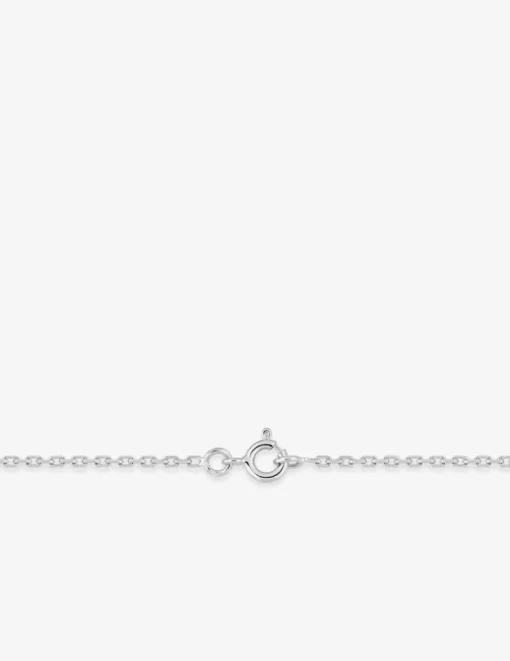 Collier chaîne forçat diamanté or blanc 750‰ 1,65 mm SO OR