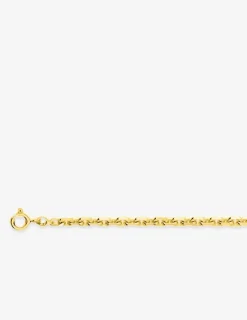 Collier chaîne forçat diamantée 3,20 mm plaqué or SO OR