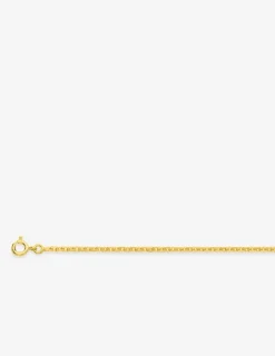 Collier chaîne forçat diamantée 2,25 mm plaqué or SO OR