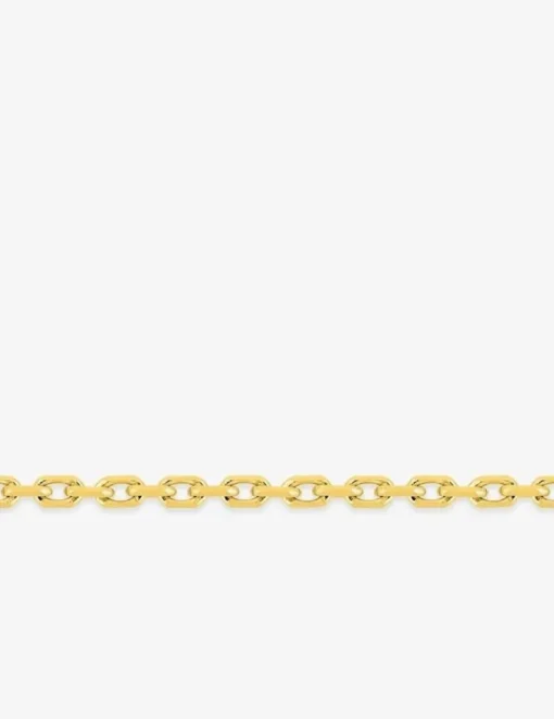 Collier chaîne forçat diamantée 1,60 mm plaqué or SO OR