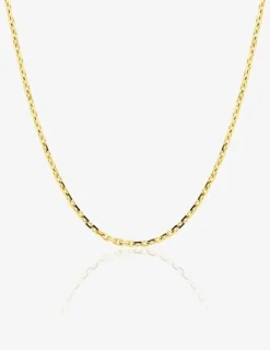 Collier chaîne forçat diamantée 1,60 mm plaqué or SO OR
