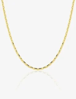 Collier chaîne forçat diamantée 1,90 mm plaqué or SO OR