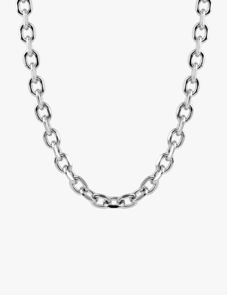 Collier chaîne forçat en acier gris SO OR