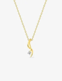 Collier chaîne forçat lignes entremêlées plaqué or, rhodium et oxyde de zirconium SO OR