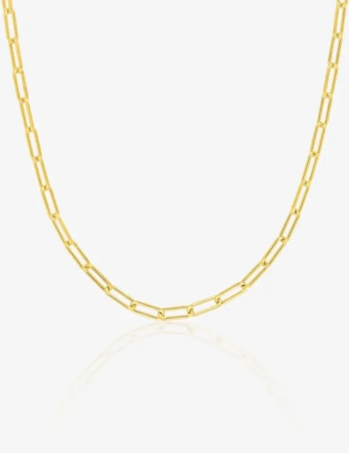 Collier chaîne forçat rectangle 2 mm plaqué or SO OR