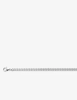 Collier chaîne gourmette diamantée 4,20 mm argent 925‰ rhodié SO OR