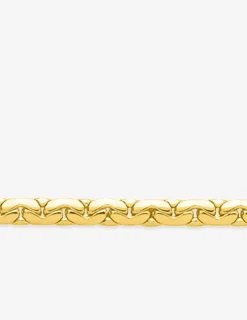 Collier chaîne plaqué or, maille haricot SO OR