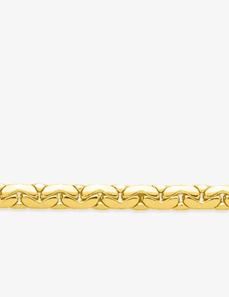 Collier chaîne plaqué or, maille haricot SO OR