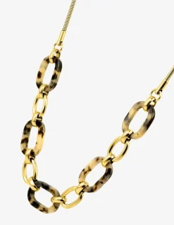 Collier chute en acier doré et acétate SO OR