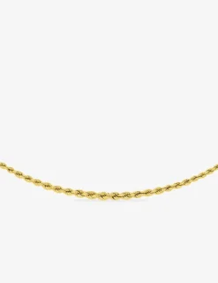 Collier corde or jaune 375 ‰ centre 4 mm SO OR