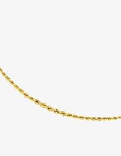 Collier corde or jaune 375 ‰ centre 4 mm SO OR