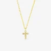 Collier croix en plaqué or et oxydes de zirconium SO OR