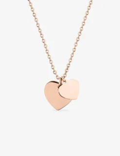 Collier cœur acier rose SO OR