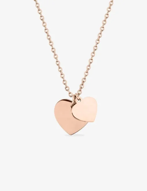 Collier cœur acier rose SO OR