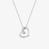 Collier cœur argent 925‰ rhodié et oxydes de zirconium SO OR