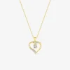 Collier cœur en or jaune 375 ‰, oxydes de zirconium SO OR