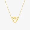 Collier cœur fantaisie or jaune 375‰ SO OR