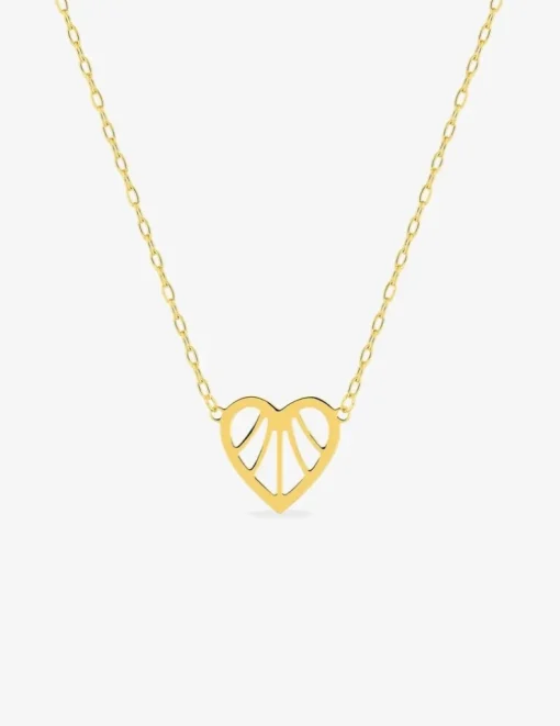 Collier cœur fantaisie or jaune 375‰ SO OR
