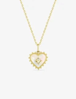 Collier cœur plaqué or et nacre SO OR