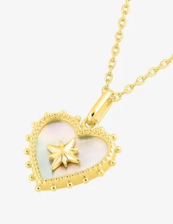 Collier cœur plaqué or et nacre SO OR