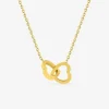 Collier cœurs entremêlés acier doré SO OR
