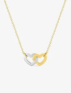 Collier cœurs plaqué or rhodium SO OR
