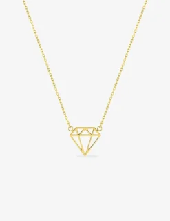 Collier diamant origami or jaune 375 ‰ SO OR