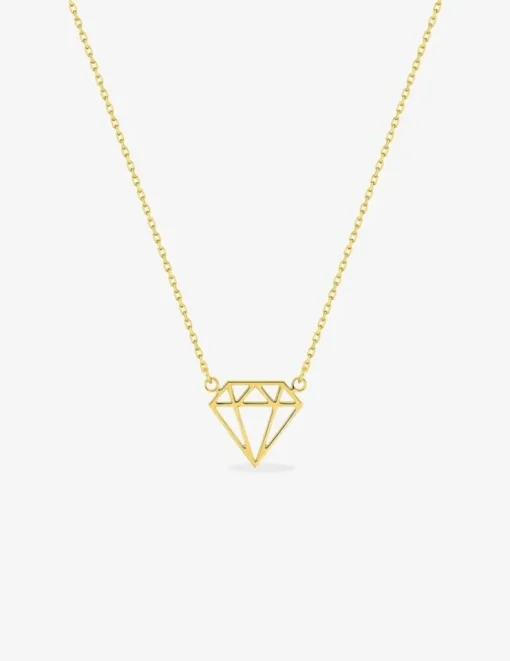 Collier diamant origami or jaune 375 ‰ SO OR