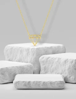 Collier diamant origami or jaune 375 ‰ SO OR