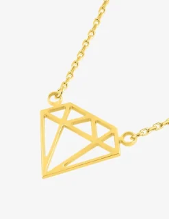 Collier diamant origami or jaune 375 ‰ SO OR