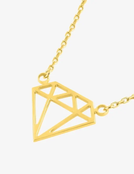 Collier diamant origami or jaune 375 ‰ SO OR