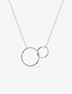 Collier double cercles or blanc 750 ‰ SO OR