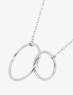 Collier double cercles or blanc 750 ‰ SO OR