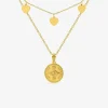 Collier double en acier doré SO OR