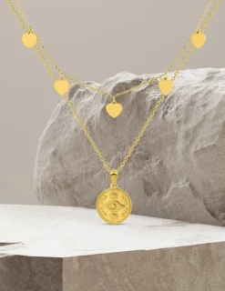 Collier double en acier doré SO OR