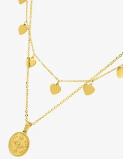 Collier double en acier doré SO OR
