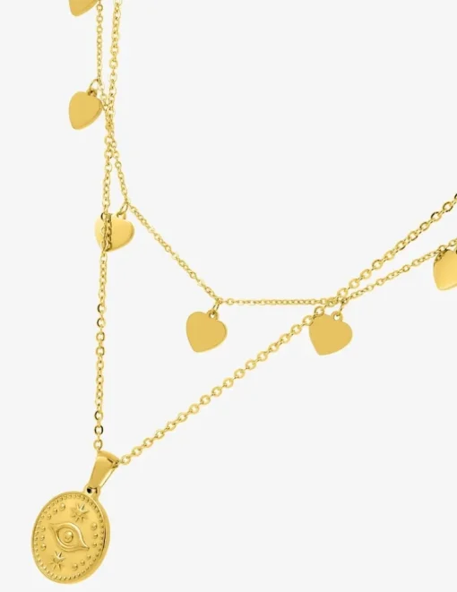 Collier double en acier doré SO OR