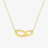 Collier double ovale or jaune 375‰ SO OR