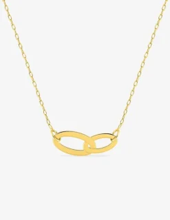 Collier double ovale or jaune 375‰ SO OR